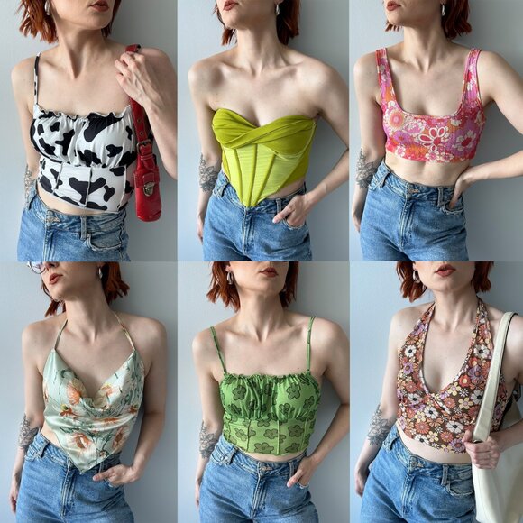 SHEIN Tops - Lot Of 6 Shein Tops | Tank Tops & Camis | Bandana Top | Halter | Corset